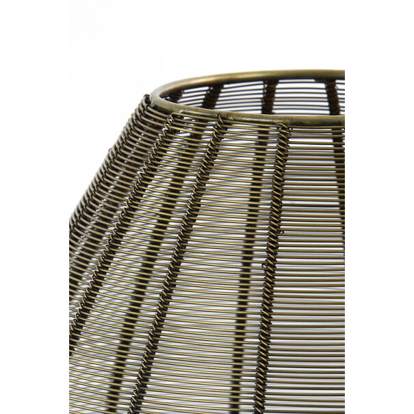 Light en Living Tafellamp Suneko antiek brons - Ø 25 x 34 cm