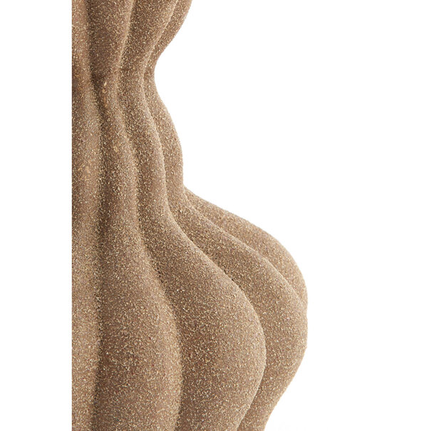 Light en Living Vaas deco Ø17x26 cm SILVIO keramiek mat bruin