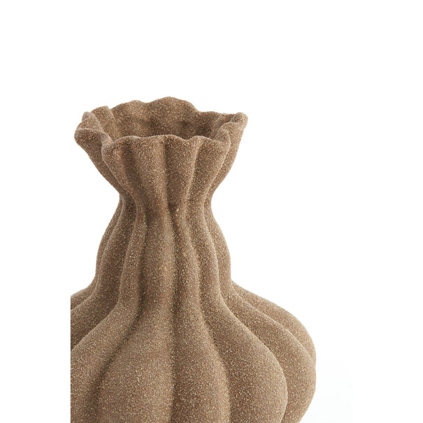 Light en Living Vaas deco Ø17x26 cm SILVIO keramiek mat bruin