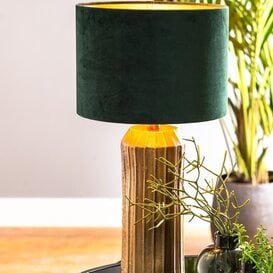 Cilinder Lampenkap Velours Dutch Green