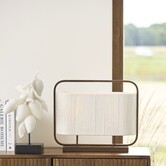 Tafellamp  45x15x37,5 cm LECCE donkerbruin + touw naturel