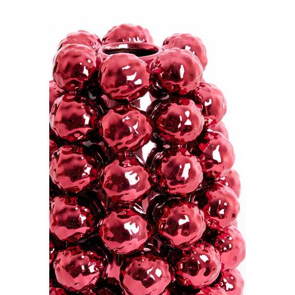 Light en Living Vaas deco Ø18,5x28 cm BUTANG keramiek metallic rood