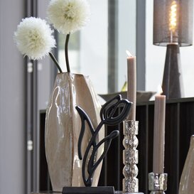 Vaas deco 25,5x21,5x42,5 cm CHIADO  glans beige