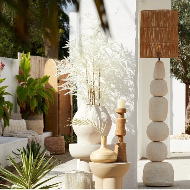 Light en Living Kap cilinder 30-30-40 cm LANZANO raffia  naturel