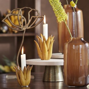 Ornament op voet 28x8,5x45 cm PAPAVERU antique brons