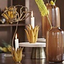 Ornament op voet 28x8,5x45 cm PAPAVERU antique brons