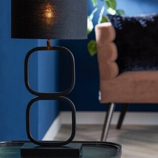 Lampvoet 23x11,5x46 cm LUTIKA mat zwart