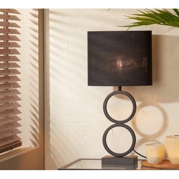 Light en Living Lampenkap ovaal recht Livigno zwart - diverse maten