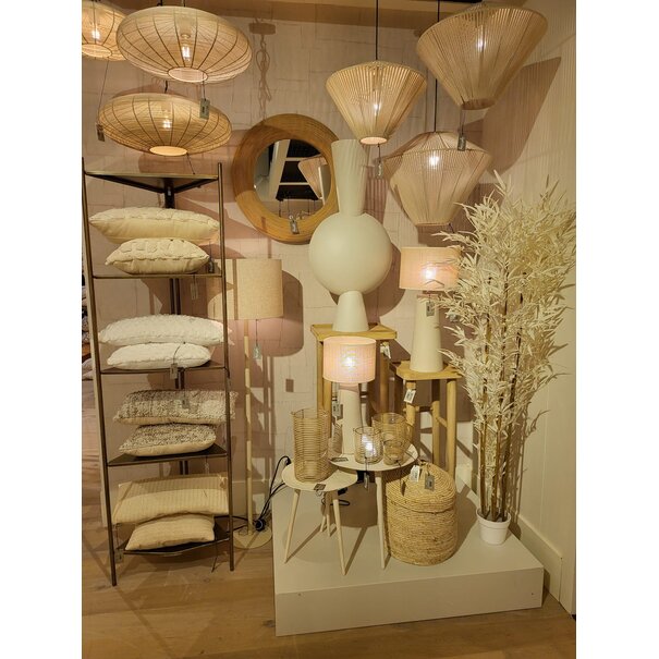 Light en Living Vaas deco 31x20x60 cm KAVANDU licht  crème