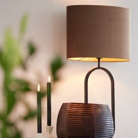 Kap ovaal recht smal 38x17,5x28 cm VELOURS chocolade bruin