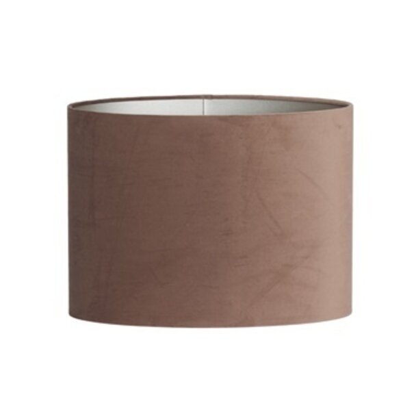 Light en Living Kap ovaal recht smal 38x17,5x28 cm VELOURS chocolade bruin