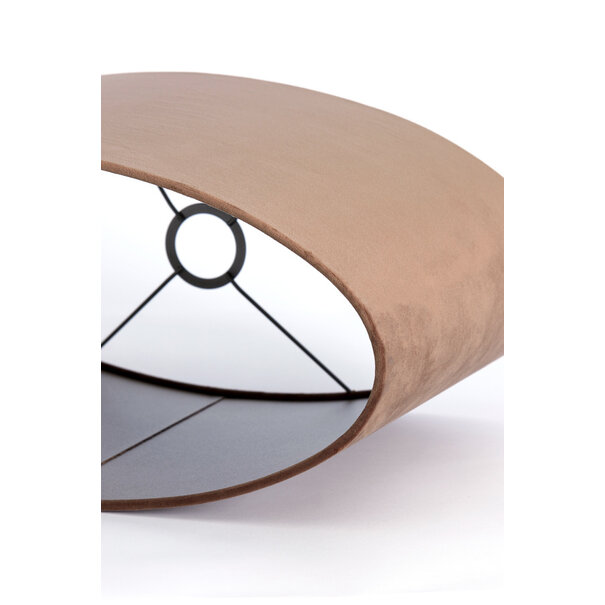 Light en Living Kap ovaal recht smal 38x17,5x28 cm VELOURS chocolade bruin