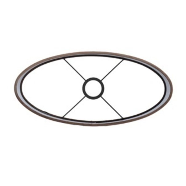 Light en Living Kap ovaal recht smal 38x17,5x28 cm VELOURS chocolade bruin