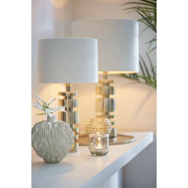 Light en Living Kap cilinder 30-30-21 cm VELOURS off white