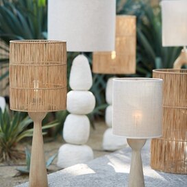 Lampvoet Ø9x40 cm FESTINA hout mat naturel