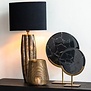 Ornament op voet 25x10x35 cm GOUYA zwart agaat+antiek brons