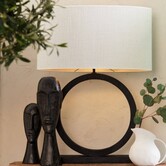 Lampvoet 41x13x55 cm TINAR hout mat  zwart