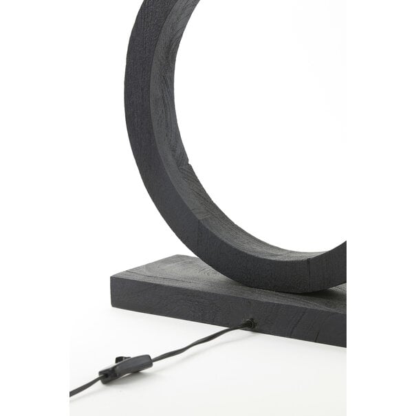 Light en Living Lampvoet 41x13x55 cm TINAR hout mat  zwart