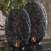 Windlicht SINULA mat zwart - 2 maten