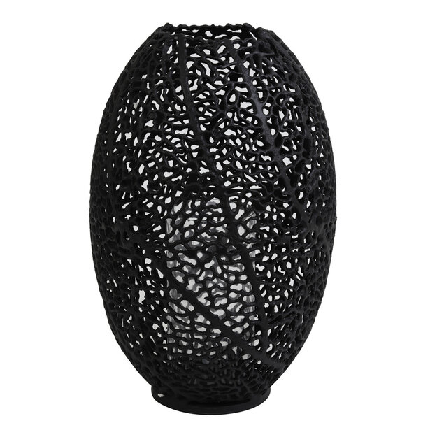 Light en Living Windlicht SINULA mat zwart - 2 maten