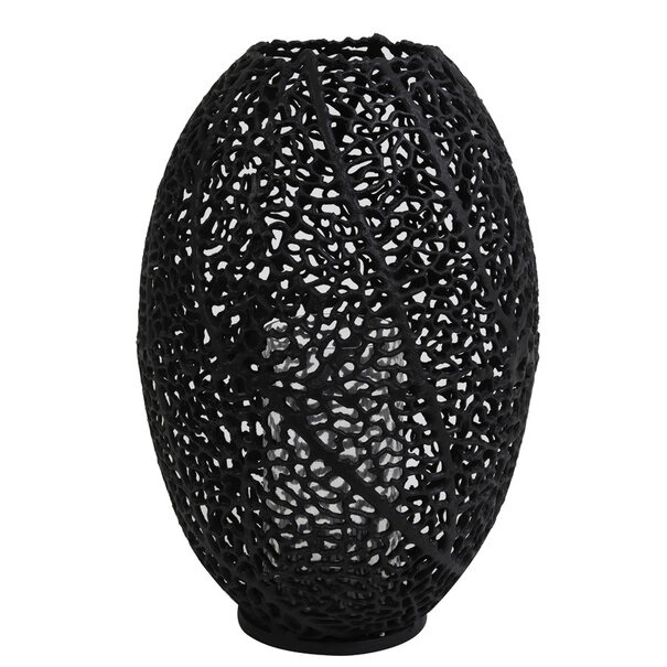 Light en Living Windlicht SINULA mat zwart - 2 maten