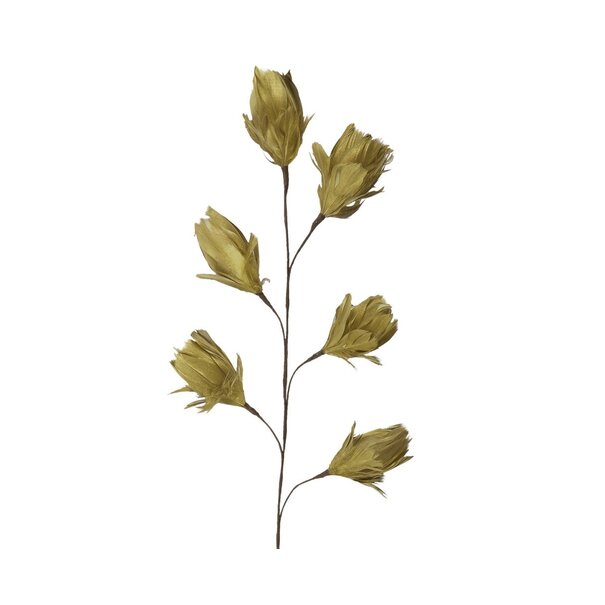 Light en Living Ornament 6 bloemen 90 cm TULIP  okergeel