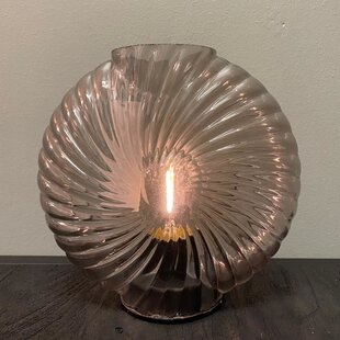 Tafellamp LED MILADO  glas zand - 16,5 x 7 x 16,5 cm