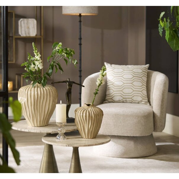 Light en Living Kussen 45x45 cm JOPLIN crème+goud