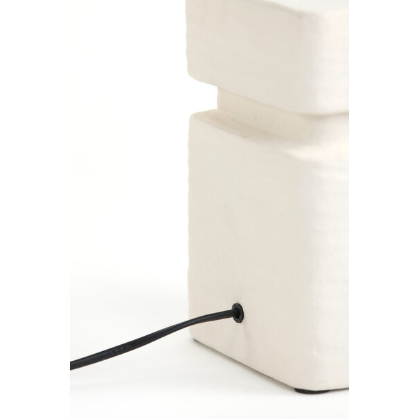 Light en Living Lampvoet 16x16x32 cm AMTA keramiek crème