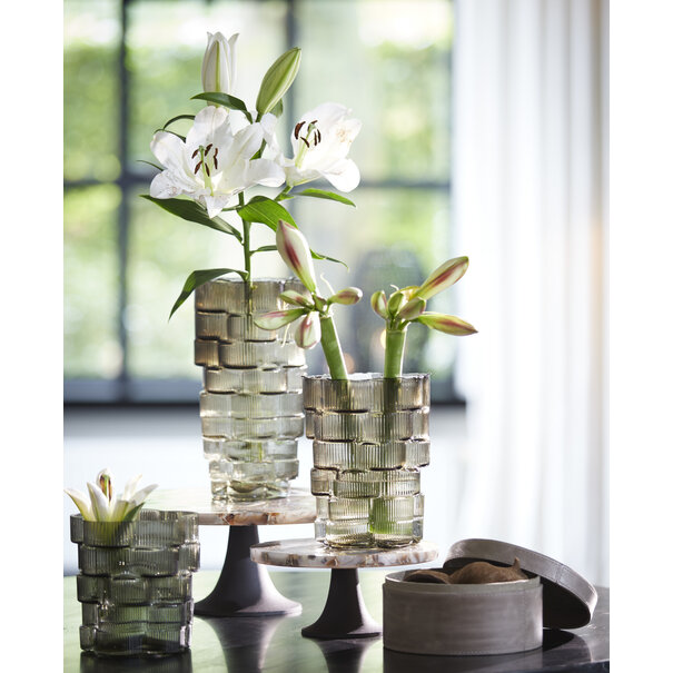 Light en Living Vaas Ø17x22 cm DOURO smoke glas