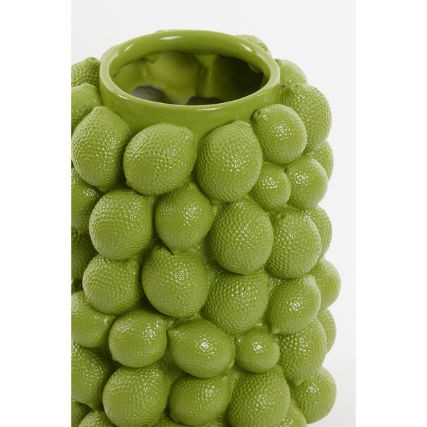Light en Living Vaas deco LEMON groen - 41 cm hoog