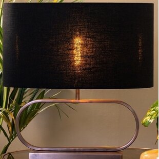 Lampenkap ovaal recht Livigno antraciet 38-17,5-19 cm