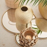 Plateau DALENA glas goud - 2 maten