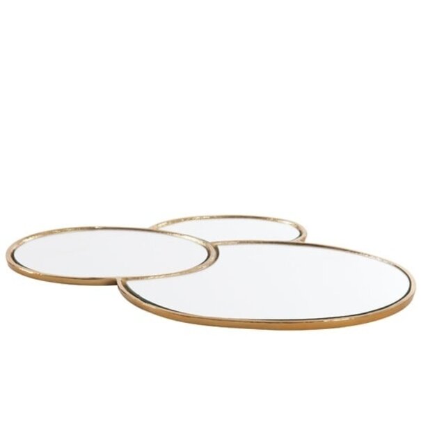 Light en Living Plateau DALENA glas goud - 2 maten