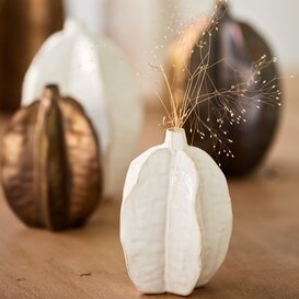 Vaas deco AKOSI keramiek  mat koper Ø12,5x20 cm