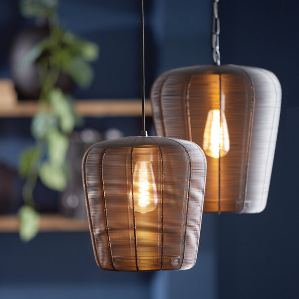 Light en Living Hanglamp Adeta zwart of goud - meerdere afmetingen