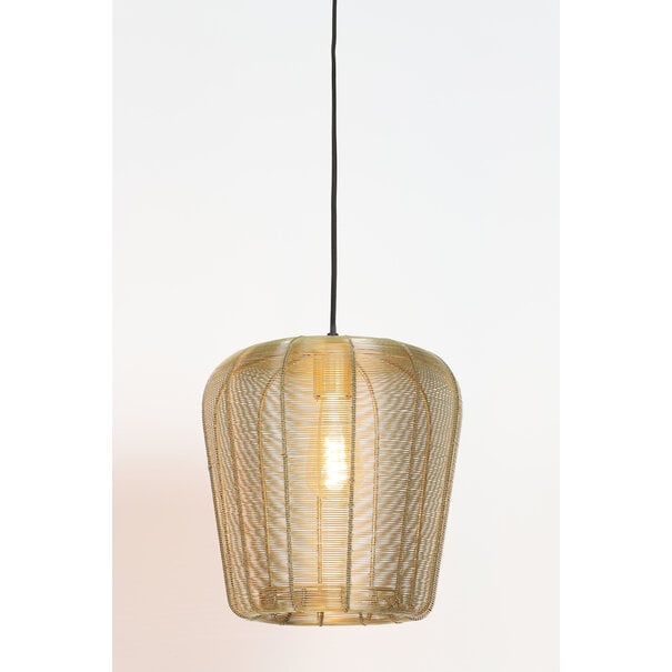 Light en Living Hanglamp Adeta in zwart of goud - Stijlvolle draadlamp in diverse maten