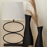 Lampvoet STELIUS mat  zwart - 33x17x42 cm