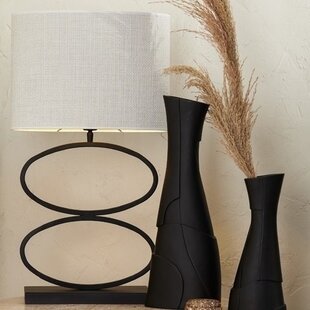 Lampvoet STELIUS mat  zwart - 33x17x42 cm