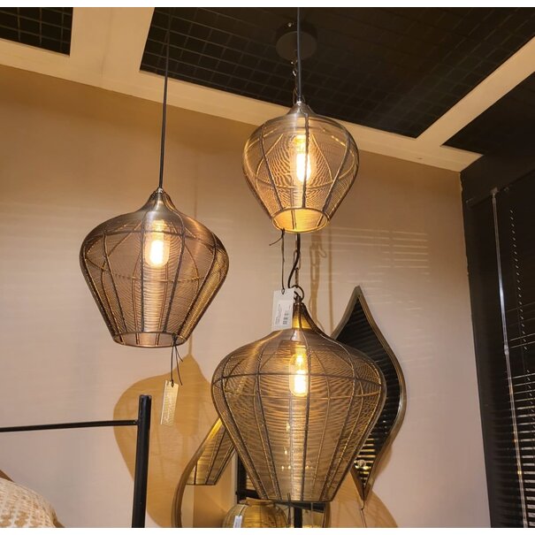 Light en Living Hanglamp ALVARO antiek  brons - Diverse maten