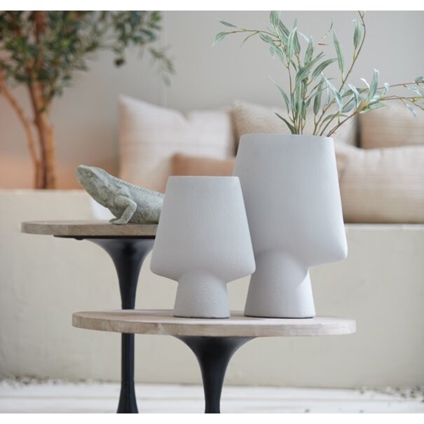Light en Living Vaas deco CIARA  keramiek grijs - 2 maten