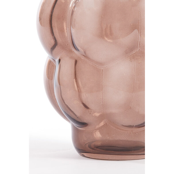 Light en Living Vaas Ø16,5x19 cm OWL glas donker bruin