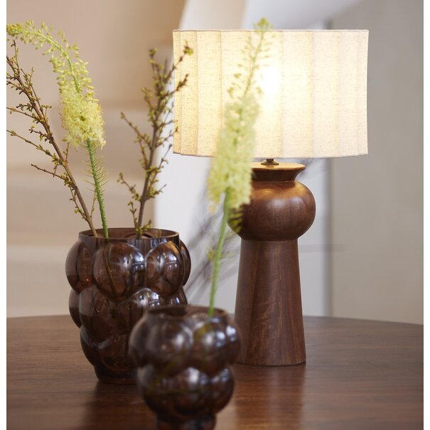 Light en Living Vaas Ø16,5x19 cm OWL glas donker bruin
