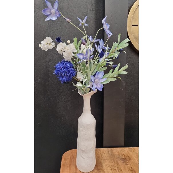 Light en Living Vaas deco 13x12,5x50 cm TEODORA  crème