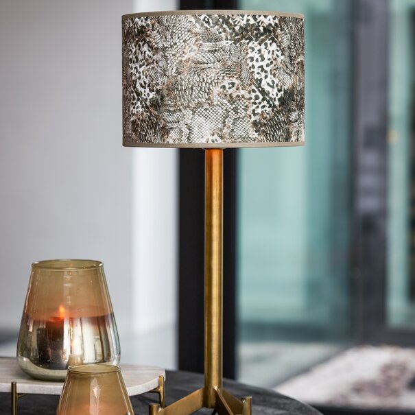 Light en Living Lampenkap cilinder 20-20-15 cm KEYON bruin