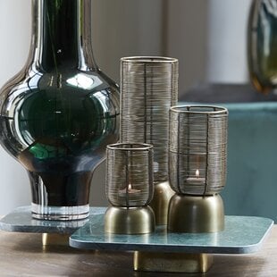 Windlicht Lezuza antiek brons Ø 10x21cm