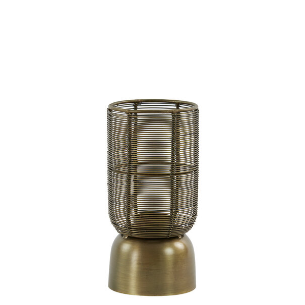 Light en Living Windlicht Lezuza antiek brons Ø 10x21cm
