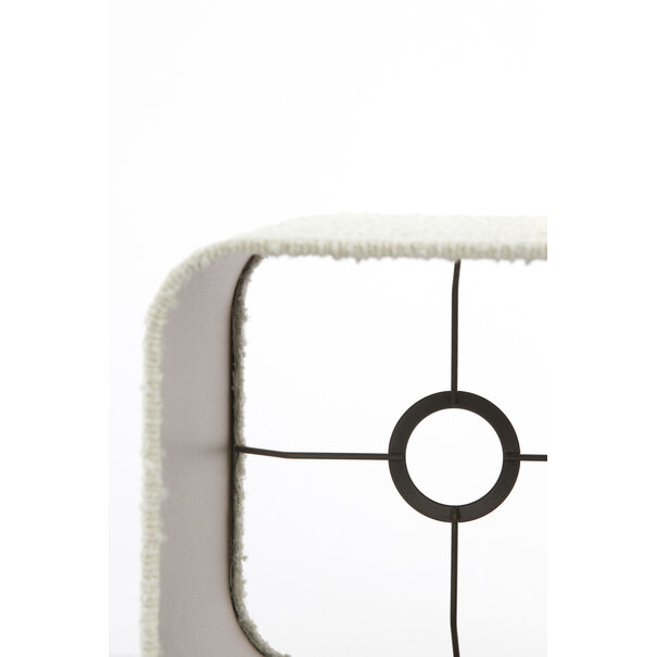 Light en Living Kap vierkant rond hoog 20-20-26 cm BOLERO wit