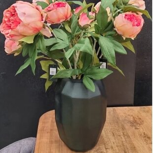 Vaas 19x19x28 cm FLAMENGO donker  groen