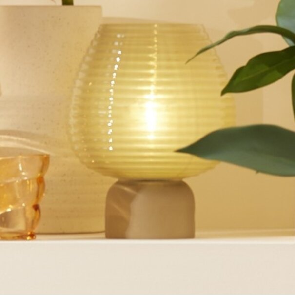 Light en Living Tafellamp LED Ø22x27 cm ALENNA glas groen grijs